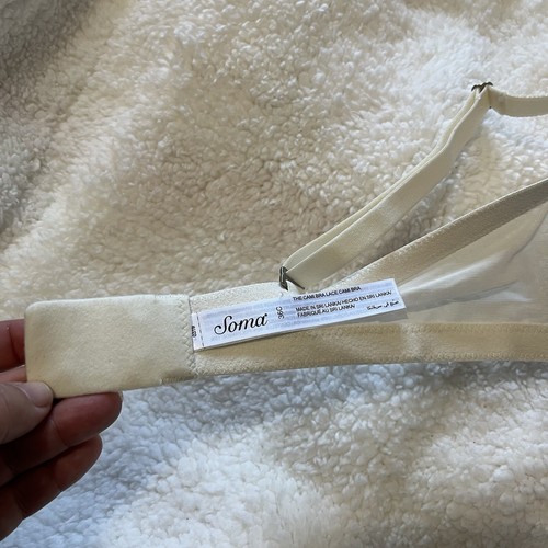 Soma The Cami Bra Underwire Lace Lined Classic White Size 36C - Picture 11 of 13