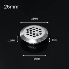 19-80mm Stainless Steel Round Air Vent Grille Cover Cabinet Wardrobe Ventilation
