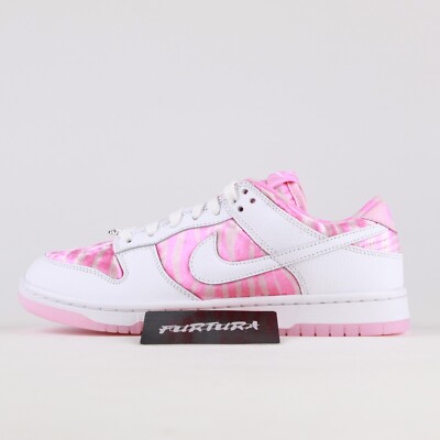 Nike By You Dunk Low White Pink FJ2253-900 Women's Size 9 Shoes
