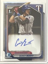 2024 Bowman Chrome #CPA-QS Quincy Scott Prospects Autographs