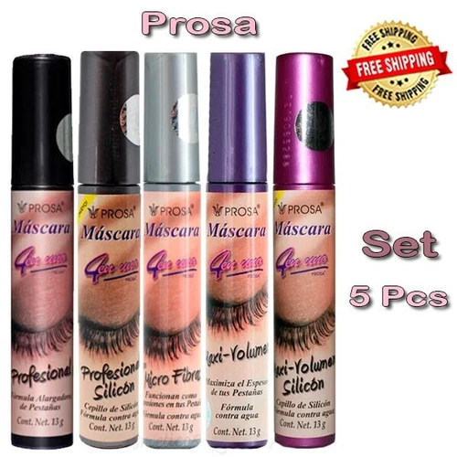 Prosa Mascara 4 en 1 Profesional, Maxi Volume Professional With Rimel Set 5 Pcs