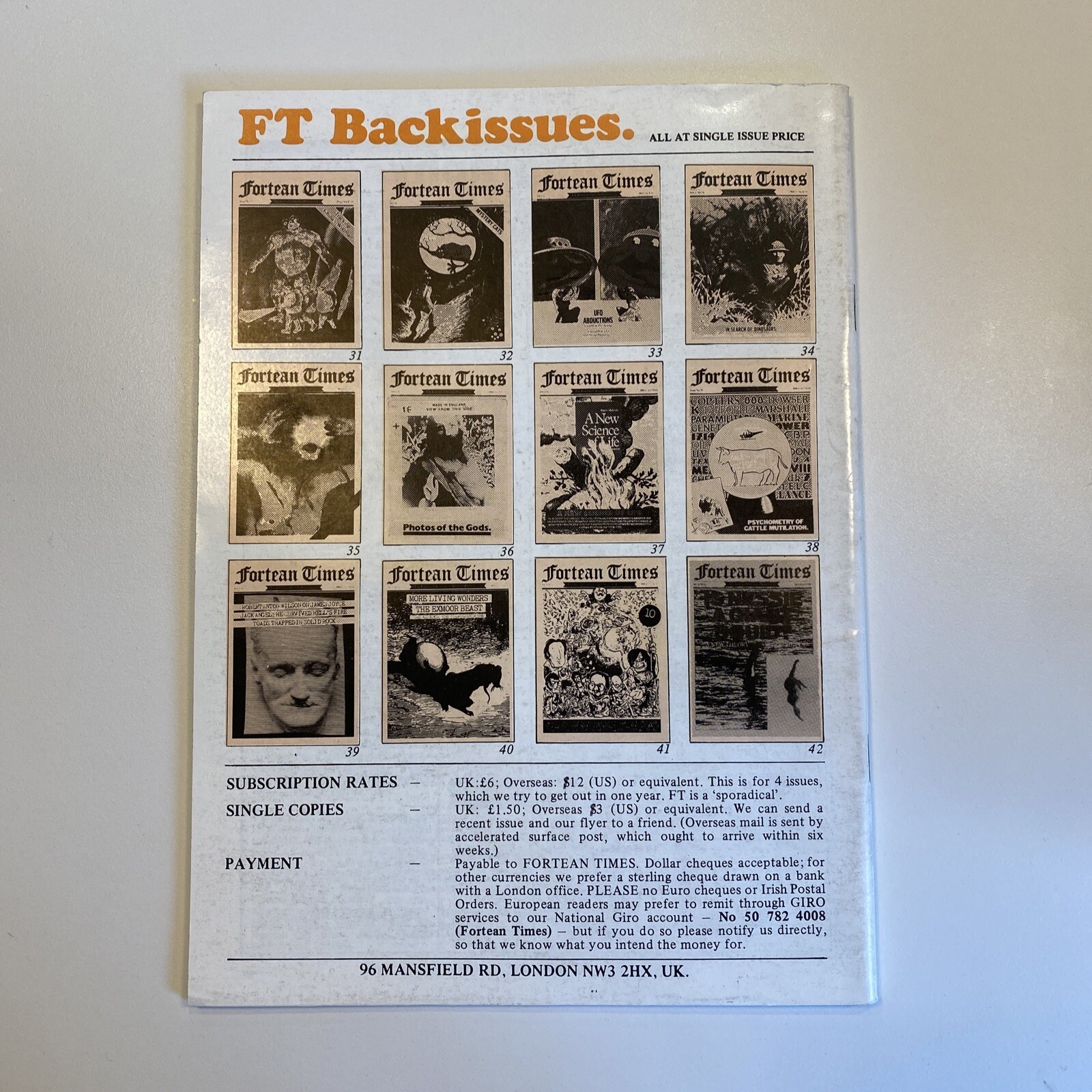 Fortean Times Issue 44 Summer 1985 Rare! eBay