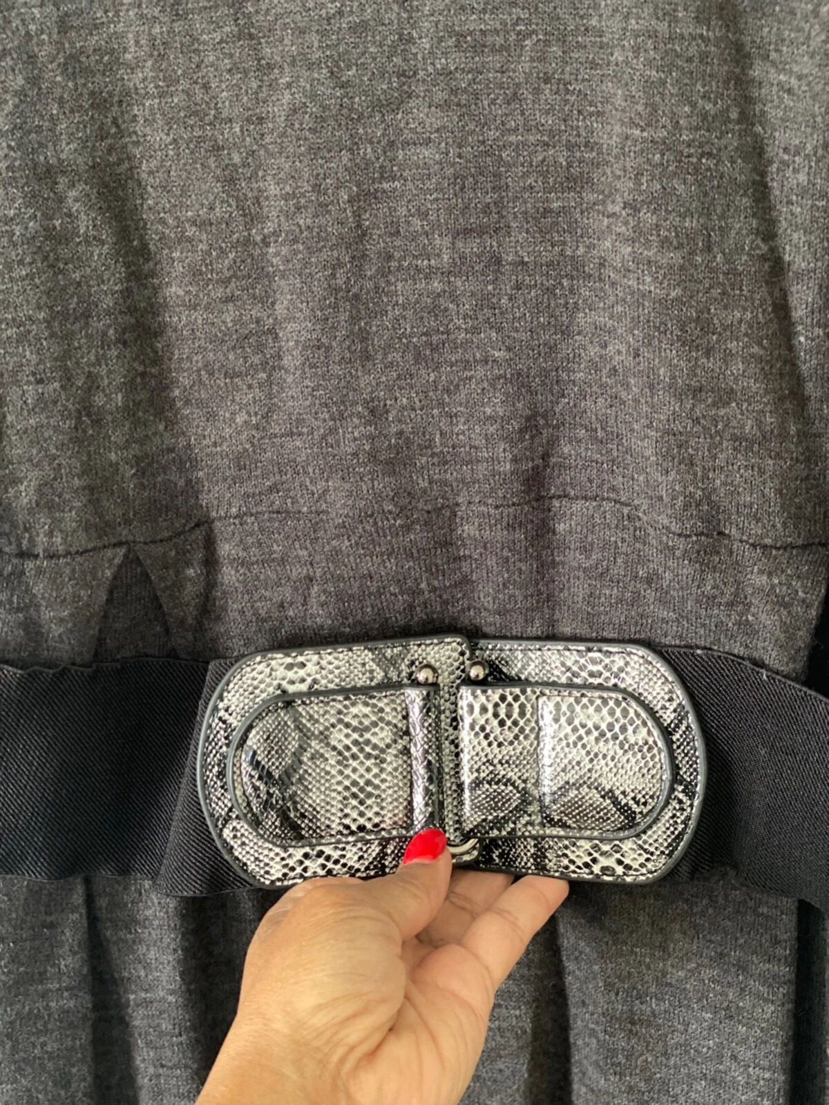 ALYX Abito maglione con cintura grigiastro nero taglia 1X