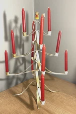 Vintage Christmas Candle TREE O LITES 1950s MCM Penn Wax Works USA FOLDING