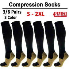 Copper Compression Socks Calf Leg Support S-2XL Medias de compresion Men Women