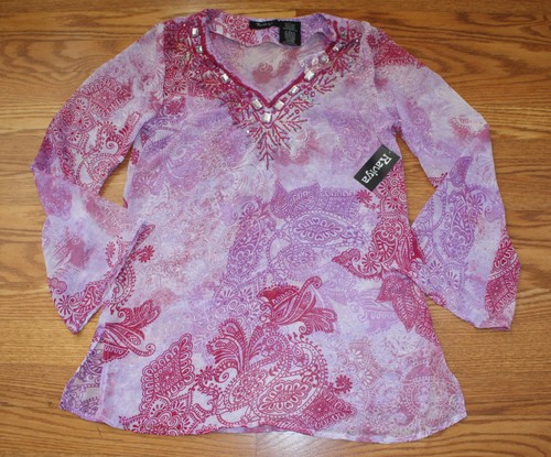 NWT Womens Raviya Pink Purple Sheer 