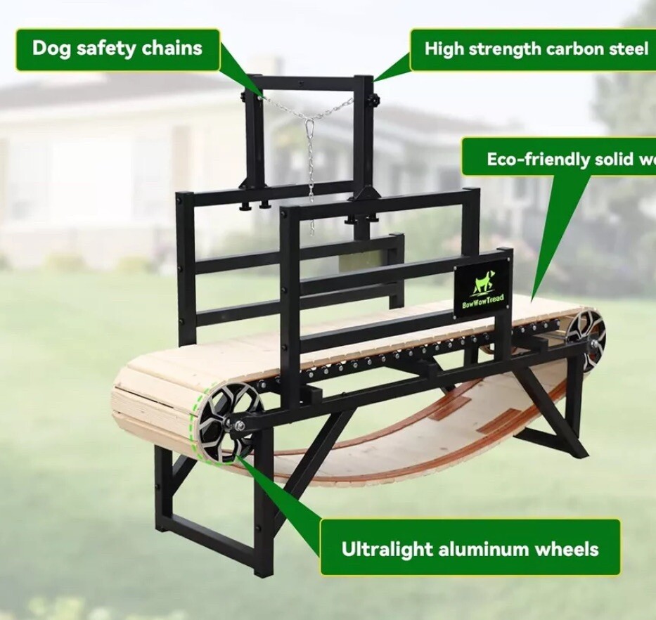 Large/Medium Dog Treadmill: Indoor Exercise Equipment, 220lbs Capacity