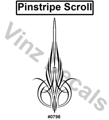 High-Quality Vinyl Pinstripe / Scroll Decal -Many Colors & Sizes- Free Shipping!