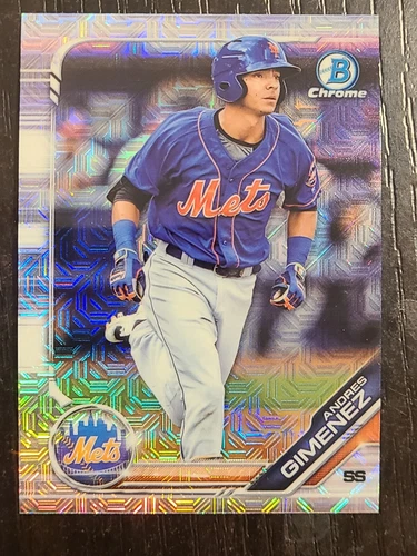 2019 Bowman Chrome Andres Gimenez Mojo Refractor #BCP-77 Mets Guardians