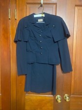 Vtg 1950's Navy Skirted Suit