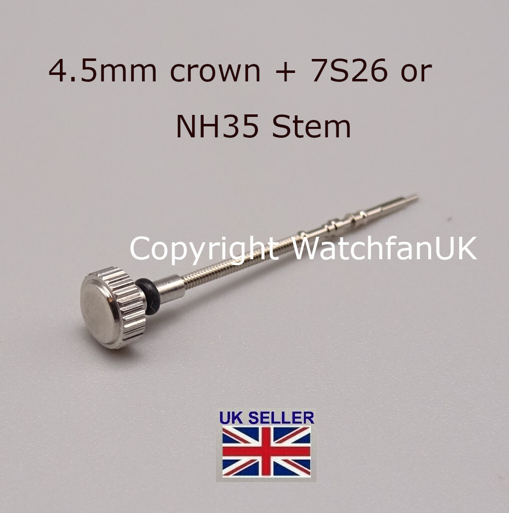Nh35 Crown Stem Removal 5Pcs Movement Watch Steel Stem Crown Kit