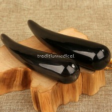 Black Buffalo Horn Massage Tool Point Tool Gua sha Healthy Cure Gua Sha Tool