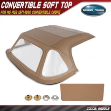 Saddle Convertible Soft Top w/ Plastic Window for MG MGB 71-80 Convertible Coupe
