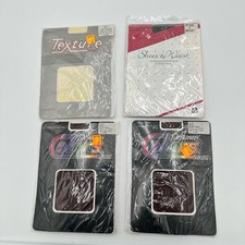 Nylons 4 Vintage Pair New In Pack 1980s M/L C5 Stockings Various Colors