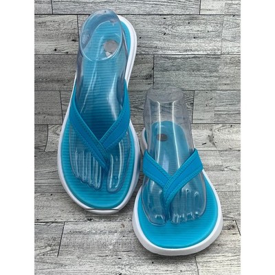 Nike Solay Thong Blue White Women Flip Flop Sandals 882698-401 Size 8