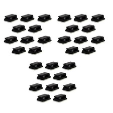 30Pcs 12 9.5 3mm Wire Clip Black Car Tie Rectangle Cable Holder DIY Tool