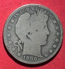 1900O US Barber SILVER Half Dollar "New Orleans" Mint! Old US Coin!