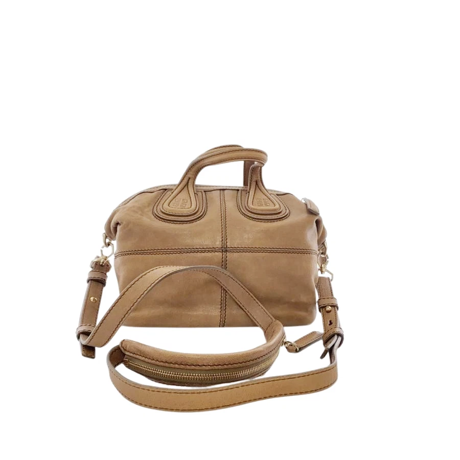 Givenchy — GIVENCHY Nightingale 2way Handbag Shoulder Bag Camel Leather Auth Women's Italy