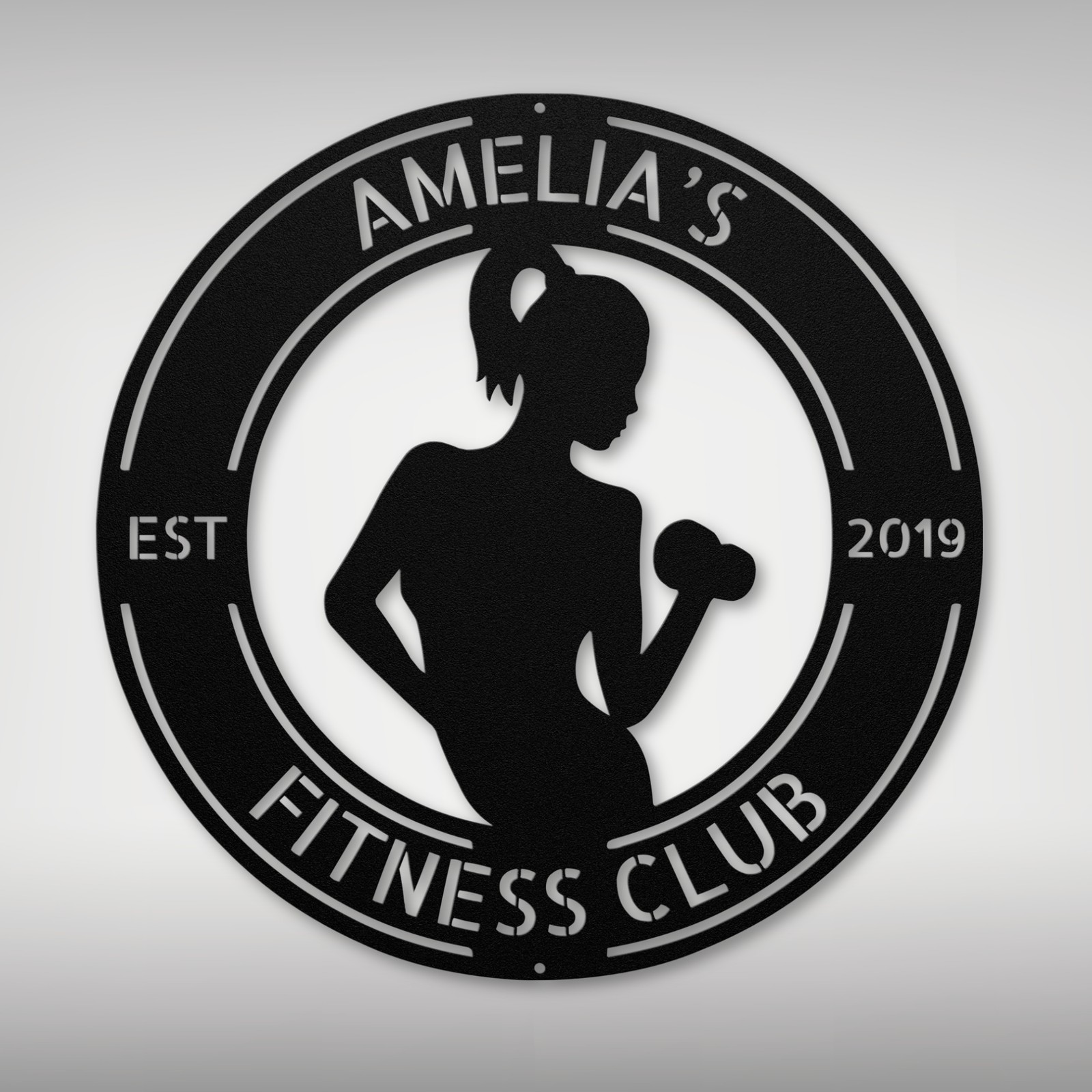 Personalized Womens Fitness Club Metal Sign Gym Decor Gift for Fitness Lovers