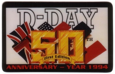 30u D-Day 50th Anniversary: Complete Set of 4 Different USED Phone Card