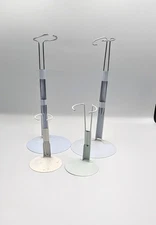 White Metal Collapsible Fashion Doll Stands LOT of 4