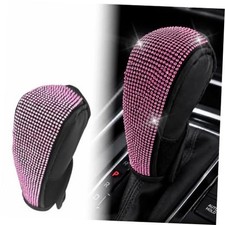 Bling Car Gear Shift Knob Cover, Crystal Rhinestone Gear Stick Protector, Pink