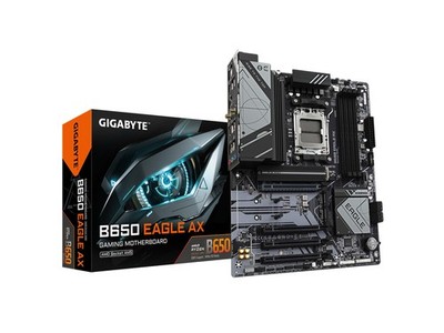 GIGABYTE B650 Eagle AX AM5 LGA 1718 AMD B650 ATX Motherboard, DDR5, Triple M....