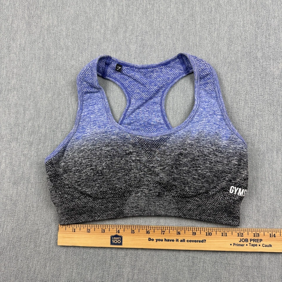 Gymshark Sports Bra Womens Small Purple Black Adapt Ombre Seamless Yoga Gym - Image 4 of 4