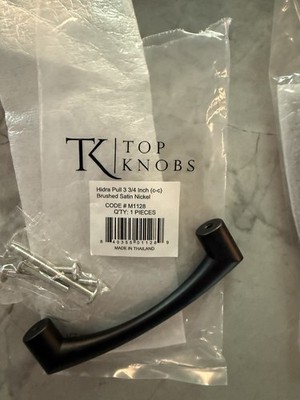 KITCHEN HARDWARE Top Knobs M1129 Hidra Pull 3 3/4'' (c-c) Flat Black - Lot of 16