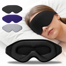 3D Travel Silk Eye Mask Sleeping Soft Padded Shade Cover Rest Relax Blindfold