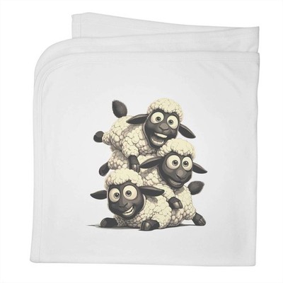 Babydecke/Tuch 'Crazy Sheep Pile Up' Baumwolle (BY00049284)