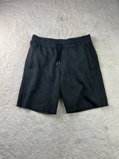 90 Degree By Reflex Men's Shorts Medium Charcoal Polyester Spandex Shiny