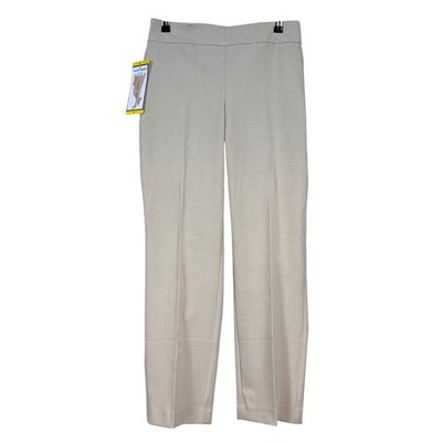 NWT Hilary Radley Heather Light Sand Mid Rise Slim Leg Pull On Pants Size Small