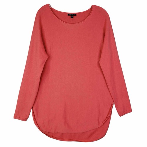 Eileen Fisher Sweater Womens Size Small S Orange Coral Long Sleeve Merino Wool - Picture 2 of 8