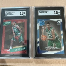 Lot 2017-18 SGC 10 GEM MINT Jayson Tatum Prestige Red #3 & Optic #198 Rookies