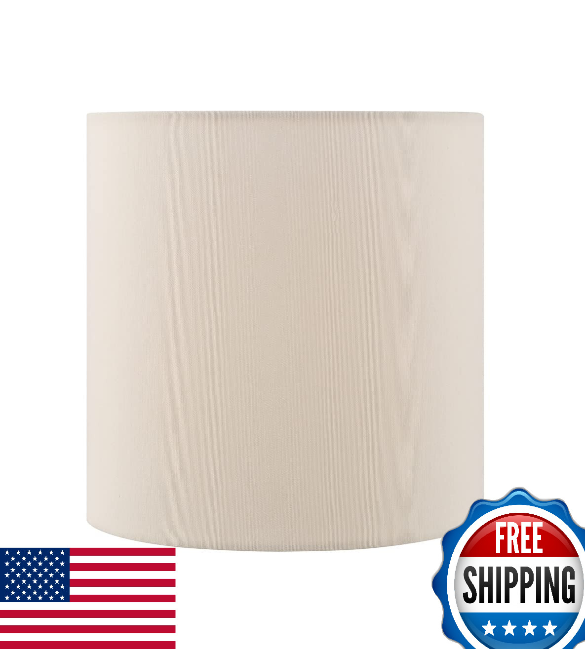 Aspen Creative 31244 Off White Linen Drum Lampshade - 8"x8"x8" Spider