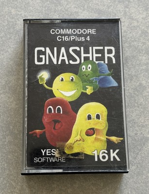 Commodore C16/Plus 4 - Gnasher - seltenes Kassettenspiel - Pacman Clone - funktionstüchtig
