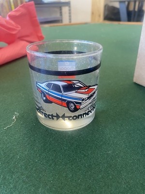 VINTAGE 1970's - MOPAR ''DIRECT CONNECTION''    LOWBALL WHISKEY DRINKING GLASSES