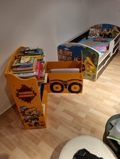Junior-Bett Komplett-Set  mit Matratze,Lattenrost ,Rausfallschutz und Bettkasten