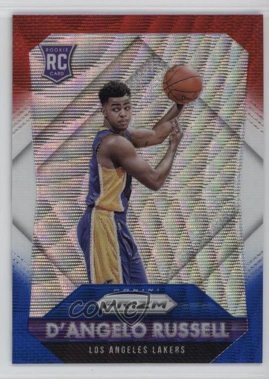 2015-16 Panini Prizm Rookies Red White & Blue Prizm D'Angelo Russell #322 go9