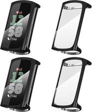 4 Pack for Fitbit Charge 6/Charge 5 Smartwatch Case, Definition Clear Screen Pro