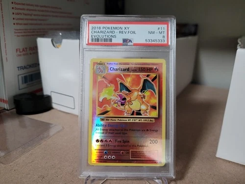 PSA 8 2016 CHARIZARD 11/108 REVERSE HOLO XY EVOLUTIONS NEAR MINT