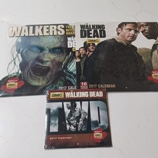 The Walking Dead TV Series Walkers 2017 Wall Calendars Lot of 3. NEW SEALED