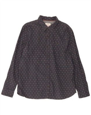 Fat Face Mens Shirt XL Navy Blue Spotted Cotton BR12
