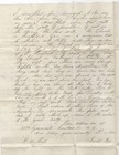 1845 Chicago, IL stampless PIONEER MINISTER LETTER from Rock Island, Travels Etc — photo 3