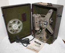 Keystone Model K-68 8 MM Movie Projector Case Man Reels Works