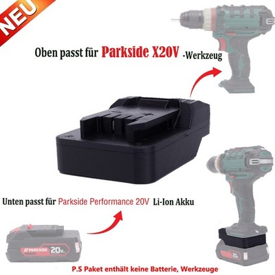 Adapter Für Parkside Performance 20V Akku auf Für Parkside X20V Elektrowerkzeug