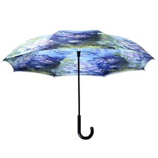 Galleria    s Reverse Close Umbrella, Monet, Water Lilies with art on both sides.