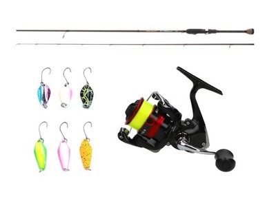 Spooncombo Spinnrute + Spinnrolle + Angelschnur + Daiwa Spoon Set Angelcombo