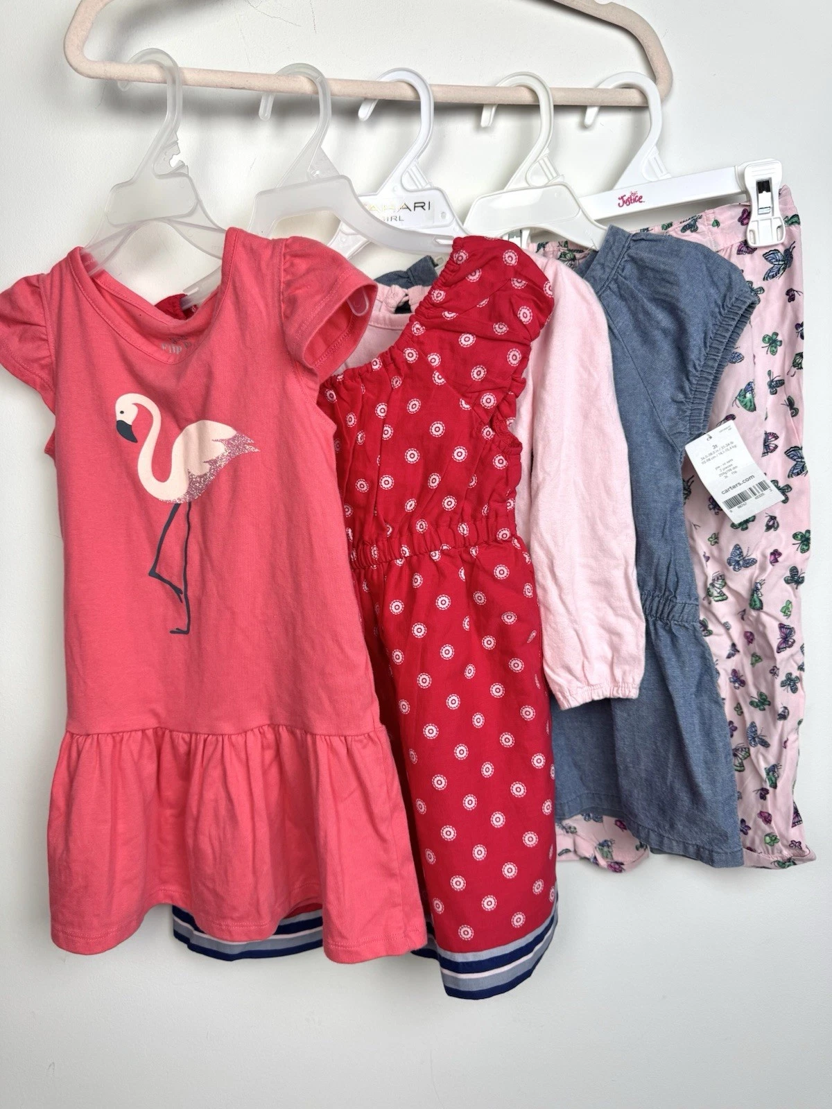 Toddler Girl 5 Piece Clothing Bundle Size 3T Dresses Top And Pants